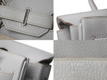 Load image into Gallery viewer, 極美品 HERMES エルメス BIRKIN バーキン30 パールグレー トゴ シルバー金具 □Q刻印 中古 4c073521