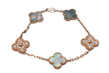 画像をギャラリービューアに読み込む, 新品同様 Van Cleef &amp; Arpels ヴァンクリーフ＆アーペル ヴィンテージ アルハンブラ ブレスレット 5モチーフ VCARP2R100 中古 4c073525