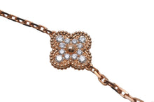 画像をギャラリービューアに読み込む, 新品同様 Van Cleef &amp; Arpels ヴァンクリーフ＆アーペル ヴィンテージ アルハンブラ ブレスレット 5モチーフ 18K ローズ ゴールド ダイヤモンド マザー オブ パール VCARP2R100 中古 4c073526