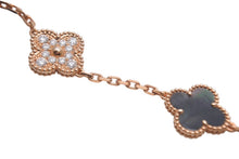 画像をギャラリービューアに読み込む, 新品同様 Van Cleef &amp; Arpels ヴァンクリーフ＆アーペル ヴィンテージ アルハンブラ ブレスレット 5モチーフ 18K ローズ ゴールド ダイヤモンド マザー オブ パール VCARP2R100 中古 4c073526