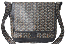 Load image into Gallery viewer, 極美品 GOYARD ゴヤール グランブルーMM ショルダーバッグ キャンバス カーフスキン ブラック 中古 4c073544