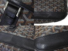 Load image into Gallery viewer, 極美品 GOYARD ゴヤール グランブルーMM ショルダーバッグ キャンバス カーフスキン ブラック 中古 4c073544