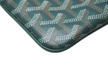 画像をギャラリービューアに読み込む, 新品同様 GOYARD ゴヤール セナ ミニ ポーチ SENAT2MINTY09CL09P レザー PVC グリーン ヘリンボーン 中古 4c073545