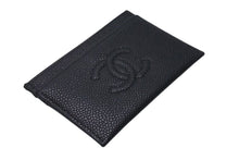 Load image into Gallery viewer, 新品同様 CHANEL シャネル カードケース 名刺入れ 14番台 ココマーク イタリア製 キャビアスキン ブラック 中古 4c073547