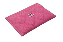 Load image into Gallery viewer, 新品同様 CHANEL シャネル カードケース 名刺入れ ココマーク 20番台 ソフトキャビアスキン ピンク シルバー金具 中古 4c073548