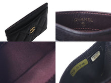 Load image into Gallery viewer, 極美品 CHANEL シャネル マトラッセ カードケース 名刺入れ 18番台 キャビアスキン ブラック ゴールド金具 中古 4c073549