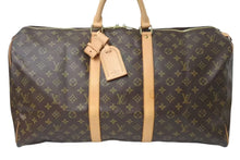 画像をギャラリービューアに読み込む, 極美品 LOUIS VUITTON ルイヴィトン キーポル55 ボストンバッグ M41424 モノグラム PVC レザー ブラウン 中古 4c073551