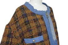 Load image into Gallery viewer, 新品未使用 KAPITAL キャピタル カザツイードチェック ボレロジャケット K2411LJ812 サイズ5 オレンジ マルチカラー 中古 4c073553
