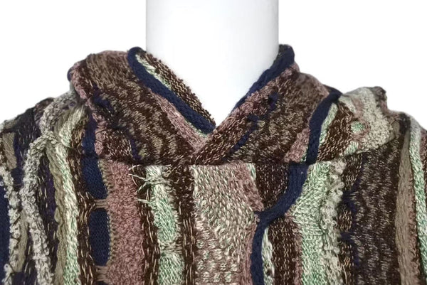 New and unused KAPITAL Capital 7G Knit GAUDY Hood Sweater Parka K2409KN050 Size 3 Multicolor Used 4c073555