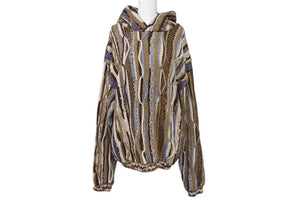 New and unused KAPITAL Capital 7G Knit GAUDY Hood Sweater Parka K2409KN050 Size 3 Brown Multicolor Used 4c073556