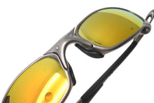 画像をギャラリービューアに読み込む, OAKLEY オークリー サングラス ジュリエット ミラーレンズ 金属フレーム ゴム イエロー グリーン シルバー 美品 中古 4c073568