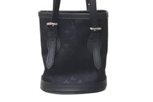 画像をギャラリービューアに読み込む, 極美品 LOUIS VUITTON ルイヴィトン リトルバケット ハンドバッグ M92144 モノグラム サテン レザー ブラック シルバー金具 中古 4c073573