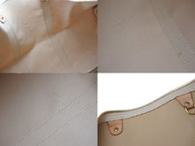 画像をギャラリービューアに読み込む, LOUIS VUITTON ルイヴィトン キーポル50 ボストンバッグ N41430 ダミエアズールキャンバス ヌメ革 ホワイト 美品 中古 4c073574