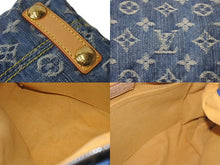 Load image into Gallery viewer, 極美品 LOUIS VUITTON ルイヴィトン バギーPM ショルダーバッグ M95049 モノグラムデニム ヌメ革 ブルー ゴールド 中古 4c073578