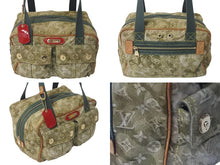 画像をギャラリービューアに読み込む, LOUIS VUITTON ルイヴィトン ジャスミン ハンドバッグ M95772 モノグラモフラージュ デニム カーキ 村上隆 廃盤 美品 中古 4c073579