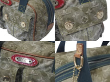 画像をギャラリービューアに読み込む, LOUIS VUITTON ルイヴィトン ジャスミン ハンドバッグ M95772 モノグラモフラージュ デニム カーキ 村上隆 廃盤 美品 中古 4c073579