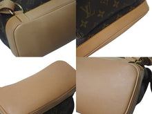 画像をギャラリービューアに読み込む, 極美品 LOUIS VUITTON ルイヴィトン モンスリMM バックパック リュック M51136 PVC レザー ブラウン ゴールド金具 中古 4c073585