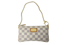 画像をギャラリービューアに読み込む, LOUIS VUITTON ルイヴィトン ポーチ チェーン ワンショルダー N60027 ポシェットミラMM ダミエアズール ベージュ 美品 中古 4c073597