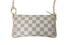 画像をギャラリービューアに読み込む, LOUIS VUITTON ルイヴィトン ポーチ チェーン ワンショルダー N60027 ポシェットミラMM ダミエアズール ベージュ 美品 中古 4c073597