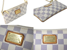 画像をギャラリービューアに読み込む, LOUIS VUITTON ルイヴィトン ポーチ チェーン ワンショルダー N60027 ポシェットミラMM ダミエアズール ベージュ 美品 中古 4c073597