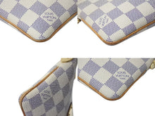 画像をギャラリービューアに読み込む, LOUIS VUITTON ルイヴィトン ポーチ チェーン ワンショルダー N60027 ポシェットミラMM ダミエアズール ベージュ 美品 中古 4c073597