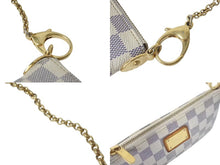 画像をギャラリービューアに読み込む, LOUIS VUITTON ルイヴィトン ポーチ チェーン ワンショルダー N60027 ポシェットミラMM ダミエアズール ベージュ 美品 中古 4c073597