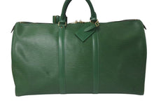 画像をギャラリービューアに読み込む, LOUIS VUITTON ルイヴィトン キーポル50 ボストンバッグ M42964 ボルネオグリーン エピレザー ゴールド金具 美品 中古 4c073610