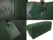 画像をギャラリービューアに読み込む, LOUIS VUITTON ルイヴィトン キーポル50 ボストンバッグ M42964 ボルネオグリーン エピレザー ゴールド金具 美品 中古 4c073610