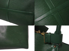 画像をギャラリービューアに読み込む, LOUIS VUITTON ルイヴィトン キーポル50 ボストンバッグ M42964 ボルネオグリーン エピレザー ゴールド金具 美品 中古 4c073610
