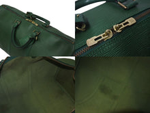 画像をギャラリービューアに読み込む, LOUIS VUITTON ルイヴィトン キーポル50 ボストンバッグ M42964 ボルネオグリーン エピレザー ゴールド金具 美品 中古 4c073610