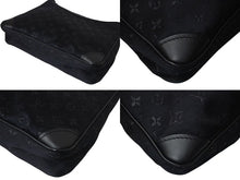 Load image into Gallery viewer, LOUIS VUITTON ルイヴィトン ワンショルダーバッグ サドルバッグ トロッター柄 モノグラムサテン ブラック 美品 中古 4c073611