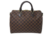 画像をギャラリービューアに読み込む, 新品同様 LOUIS VUITTON ルイヴィトン スピーディ30 ハンドバッグ ダミエキャンバス N41531 ゴールド金具 ブラウン 中古 4c073613