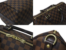 画像をギャラリービューアに読み込む, 新品同様 LOUIS VUITTON ルイヴィトン スピーディ30 ハンドバッグ ダミエキャンバス N41531 ゴールド金具 ブラウン 中古 4c073613