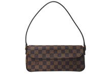 画像をギャラリービューアに読み込む, 極美品 LOUIS VUITTON ルイヴィトン ハンドバッグ レコレータ ダミエ N51299 PVC レザー ブラウン ゴールド金具 中古 4c073614