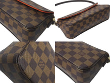 画像をギャラリービューアに読み込む, 極美品 LOUIS VUITTON ルイヴィトン ハンドバッグ レコレータ ダミエ N51299 PVC レザー ブラウン ゴールド金具 中古 4c073614