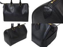 画像をギャラリービューアに読み込む, LOUIS VUITTON ルイヴィトン スピーディ25 ハンドバッグ M59022 エピレザー ブラック ゴールド金具 美品 中古 4c073623