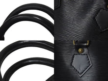 画像をギャラリービューアに読み込む, LOUIS VUITTON ルイヴィトン スピーディ25 ハンドバッグ M59022 エピレザー ブラック ゴールド金具 美品 中古 4c073623