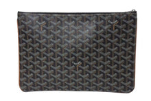 画像をギャラリービューアに読み込む, 新品同様 GOYARD ゴヤール セナMM クラッチバッグ SENAT2MMLTY01CL03P ブラック ブラウン PVC レザー 中古 4c073624