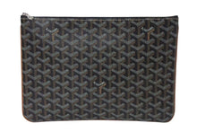 画像をギャラリービューアに読み込む, 新品同様 GOYARD ゴヤール セナMM クラッチバッグ SENAT2MMLTY01CL03P ブラック ブラウン PVC レザー 中古 4c073624