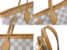 画像をギャラリービューアに読み込む, LOUIS VUITTON ルイヴィトン トートバッグ ネヴァーフルPM ダミエアズールキャンバス N41362 ホワイトゴールド金具 美品 中古 4c073628