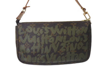 画像をギャラリービューアに読み込む, LOUIS VUITTON ルイヴィトン ポシェットアクセソワールモノグラムグラフィティ M92191 ハンドバッグ カーキ 美品 中古 4c073629