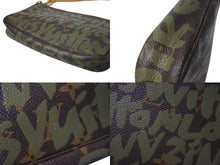 画像をギャラリービューアに読み込む, LOUIS VUITTON ルイヴィトン ポシェットアクセソワールモノグラムグラフィティ M92191 ハンドバッグ カーキ 美品 中古 4c073629