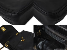 Load image into Gallery viewer, CHANEL シャネル ココマーク ショルダーバッグ 斜め掛けバッグ 3番台 イタリア製 キャビアスキン ブラック ゴールド 美品 中古 4c073630