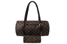 画像をギャラリービューアに読み込む, LOUIS VUITTON ルイヴィトン ハンドバッグ パピヨン30 ダミエキャンバス N51303 ブラウン ゴールド金具 美品 中古 4c073633