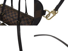画像をギャラリービューアに読み込む, LOUIS VUITTON ルイヴィトン ハンドバッグ パピヨン30 ダミエキャンバス N51303 ブラウン ゴールド金具 美品 中古 4c073633