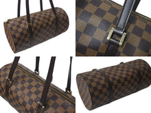 画像をギャラリービューアに読み込む, LOUIS VUITTON ルイヴィトン ハンドバッグ パピヨン30 ダミエキャンバス N51303 ブラウン ゴールド金具 美品 中古 4c073633