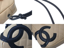 Load image into Gallery viewer, CHANEL シャネル ワンショルダーバッグ 9番台 カンボンライン ラムスキン ココマーク ベージュ シルバー金具 美品 中古 4c073638