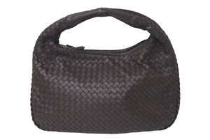 BOTTEGA VENETA ボッテガヴェネタ イントレチャート ホーボー ワンショルダーバッグ 115653-V0013 2040 ブラウン 美品 中古 4c073643