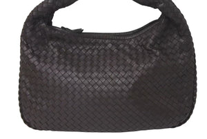 BOTTEGA VENETA ボッテガヴェネタ イントレチャート ホーボー ワンショルダーバッグ 115653-V0013 2040 ブラウン 美品 中古 4c073643