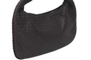 BOTTEGA VENETA ボッテガヴェネタ イントレチャート ホーボー ワンショルダーバッグ 115653-V0013 2040 ブラウン 美品 中古 4c073643